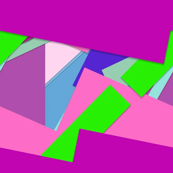 Plano Brilhante Colorido Formas Geométricas Fundo — Fotografia de Stock