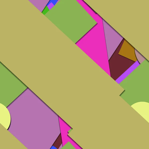 Flache Helle Bunte Oberfläche Geometrische Farben Formen Hintergrund — Stockfoto