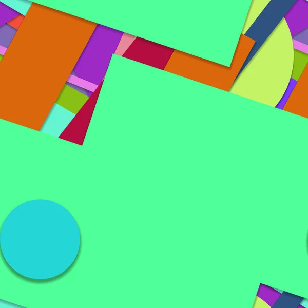 Abstrakte Flache Helle Bunte Oberfläche Geometrische Farben Formen Hintergrund — Stockfoto