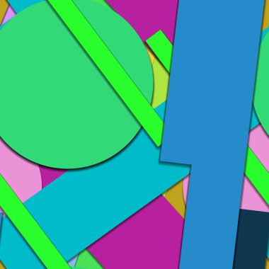 parlak şablon, geometrik şekiller, uzay poster arkaplanını kopyala 