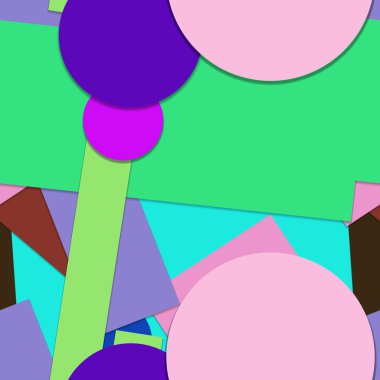 parlak geometrik şekiller, uzay poster arkaplanını kopyala 