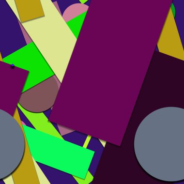 Geometrik formlar ile renkli kesintisiz arka plan