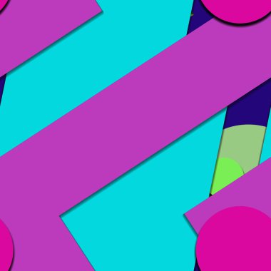 Geometrik formlar ile renkli kesintisiz arka plan