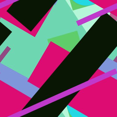 Geometrik formlar ile renkli kesintisiz arka plan