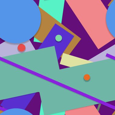 Geometrik formlar ile renkli kesintisiz arka plan