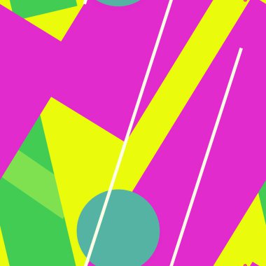 Geometrik formlar ile renkli kesintisiz arka plan