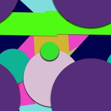 Geometrik formlar ile renkli kesintisiz arka plan