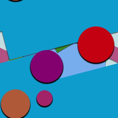 Geometrik formlar ile renkli kesintisiz arka plan