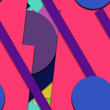 Geometrik formlar ile renkli kesintisiz arka plan