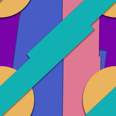 Geometrik formlar ile renkli kesintisiz arka plan