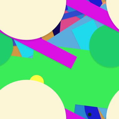 Geometrik formlar ile renkli kesintisiz arka plan