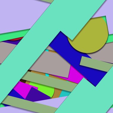 Geometrik formlar ile renkli kesintisiz arka plan