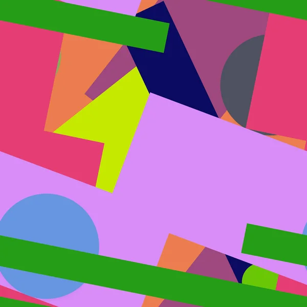 Geometrik Formlar Ile Renkli Kesintisiz Arka Plan — Stok fotoğraf