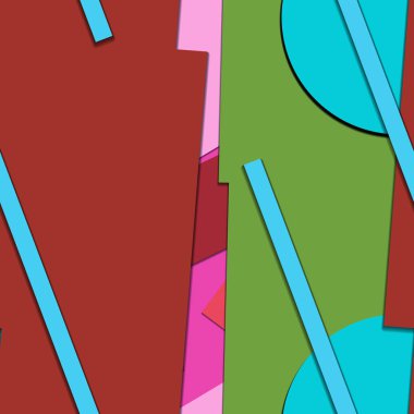 Geometrik formlar ile renkli kesintisiz arka plan