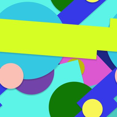Geometrik formlar ile renkli kesintisiz arka plan