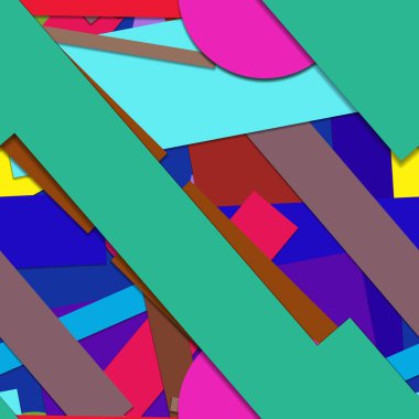 Geometrik formlar ile renkli kesintisiz arka plan