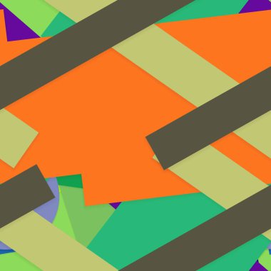 Geometrik formlar ile renkli kesintisiz arka plan