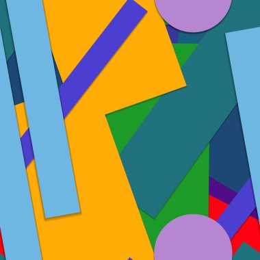 Geometrik formlar ile renkli kesintisiz arka plan