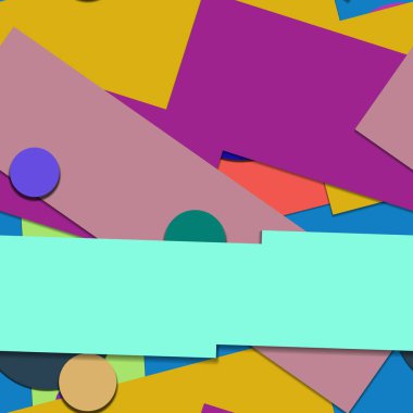 Geometrik formlar ile renkli kesintisiz arka plan