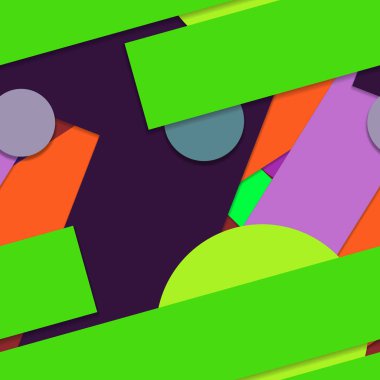 Geometrik formlar ile renkli kesintisiz arka plan