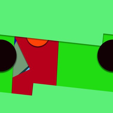 Geometrik formlar ile renkli kesintisiz arka plan