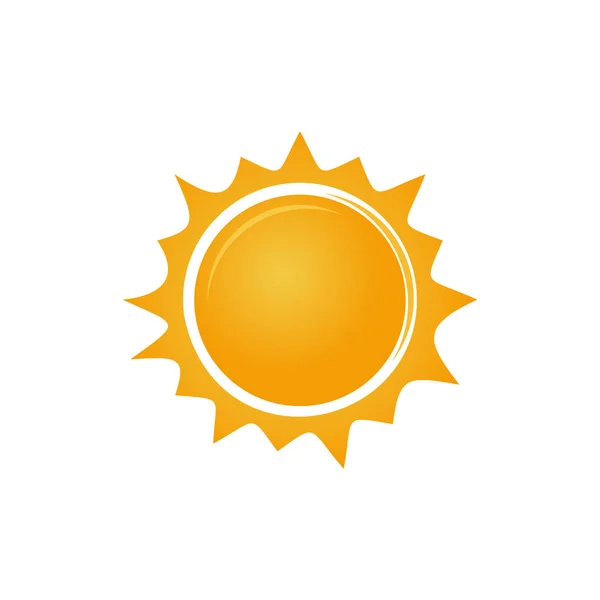 Ícone Logotipo Sol Símbolo Estilizado Luz Solar Simples Ilustração Vetorial — Vetor de Stock