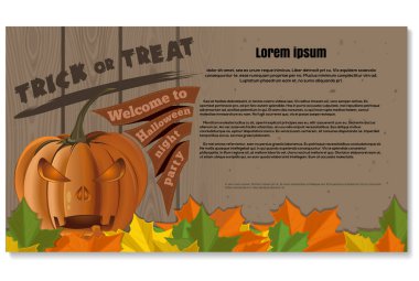 Mutlu Cadılar Bayramı tasarım. Cadılar Bayramı için festival arka plan. Vektör flyer şablonu 