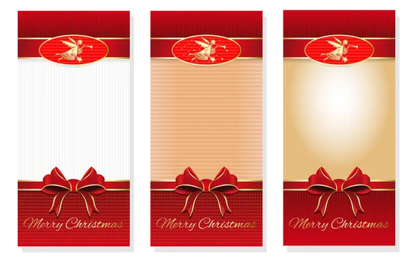 Feliz Natal Design Férias Inverno Banners Set Fundo Comemorativo Com — Vetor de Stock
