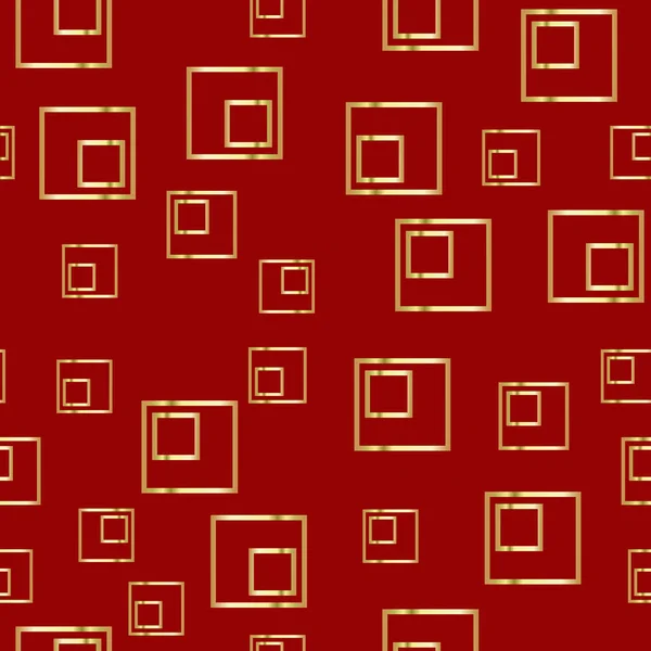 빨간색 배경에 사각형입니다 패턴입니다 일러스트 — 스톡 벡터