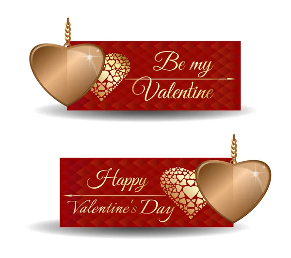 Meu Valentine Feliz Dia Dos Namorados Bandeiras Dos Namorados Vector —  Vetores de Stock