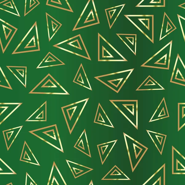 Um padrão de repetição de triângulos em um verde — Vetor de Stock