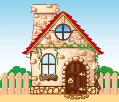 Ahşap çit ile Fabulous rahat ev