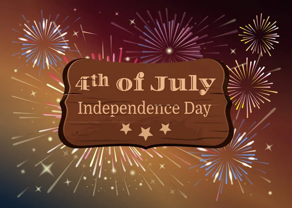 Κάρτα αμερικανικής ανεξαρτησίας. 4η Ιουλίου — Διανυσματικό Αρχείο