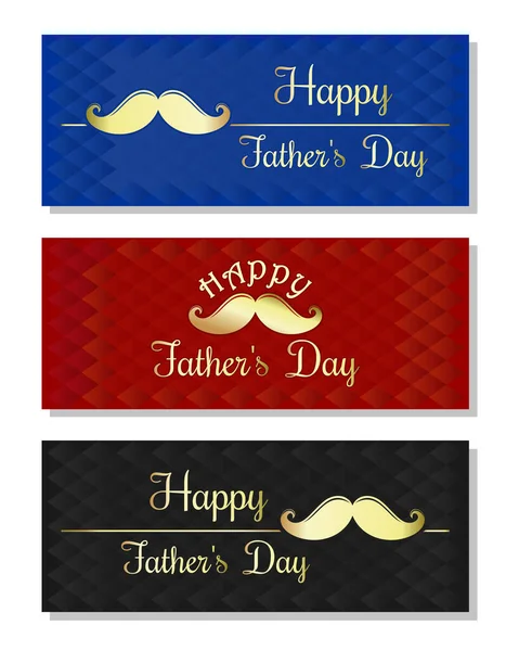 Set Abstract Multicolored Backgrounds Banners Fathers Day Happy Fathers Day — Stock Vector