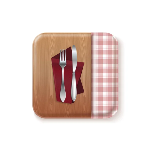 Diseño Del Concepto Del Logotipo Cocina Bon Appetit Cuchillo Tenedor — Vector de stock