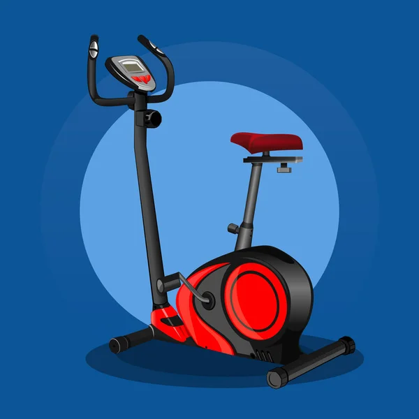 Άσκηση Εικονίδιο Ποδήλατο Σταθερή Μηχανή Αθλητικός Εξοπλισμός Σχέδιο Γυμναστικής Vector — Διανυσματικό Αρχείο