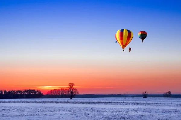 Luftballons Ein Rückblick Aus Der Höhe — Stockfoto