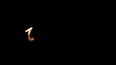 Siyah arkaplandaki altın renkli animasyon metnini hoş geldiniz. Canlandırılmış hoş geldin el yazısı. Video, vlog, videonun tanıtımı veya selamlamaları için uygun.