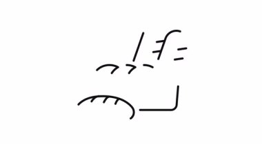 Ekmek fırını hareket simgesi taslak biçimi. Canlandırılmış ekmek sembolü