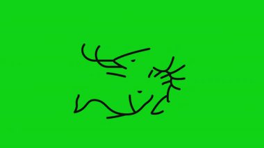 Taslak biçimli animasyon balık ve karides simgesi