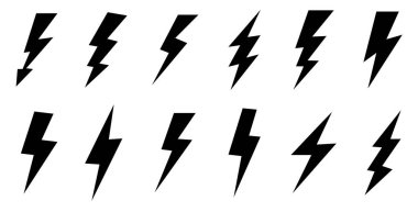 Şimşek çaktı. Yıldırım resimli resim. Thundershock zigzag oku. Vektör okları