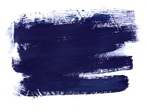 Bristle brush strokes texture. Abstract background. Dark purple paint on white paper.