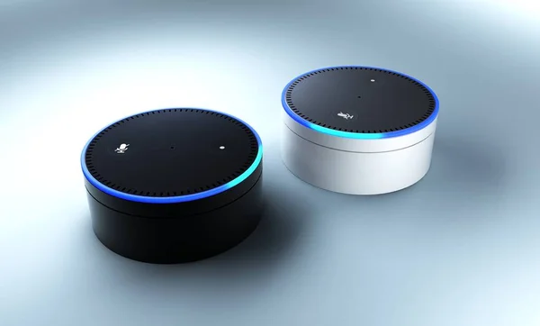 Rendering 3d del sistema di riconoscimento vocale Amazon Echo — Foto Stock