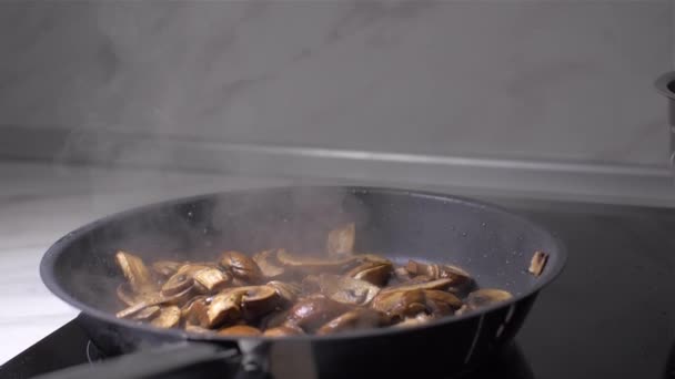 Polvilhe um pato com um caldo em pó. Movimento lento — Vídeo de Stock