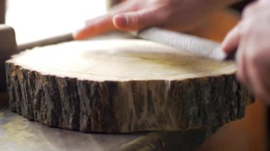 Eski aletile eski marangozluk atölyesi.