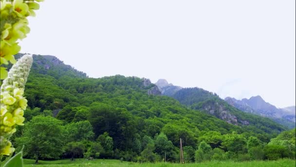 Rila dağının zaman atlamalı- Bulgaristan doğada. Bulutlar hızlı hareket — Stok video