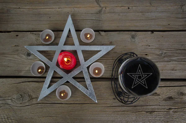 Wiccan symboler för spådom ritual — Stockfoto