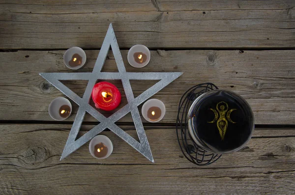 Wiccan symboler för spådom ritual — Stockfoto
