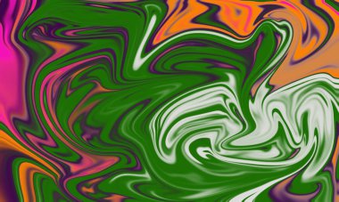 Yağlı boya çizgileri ve renkli suluboya ile sıvı soyut arkaplan