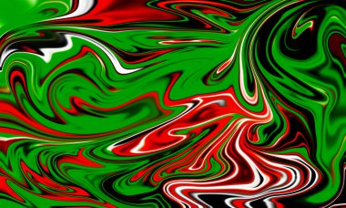 Sıvı boyanın renkli deseni.